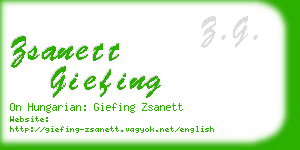 zsanett giefing business card